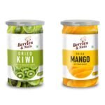 Berries And Nuts Premium Jumbo Dried Kiwi & Dried Mango Combo | Dried kiwi 200 Grams and Dried Mango 200 Grams | 400 Grams - Fast Shipping to USA & Canada
