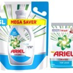 Ariel Top Load Matic Liquid Detergent 3Ltr & Ariel Matic Top Load Detergent Washing Powder - 1 kg COMBO - Fast Shipping to USA & Canada