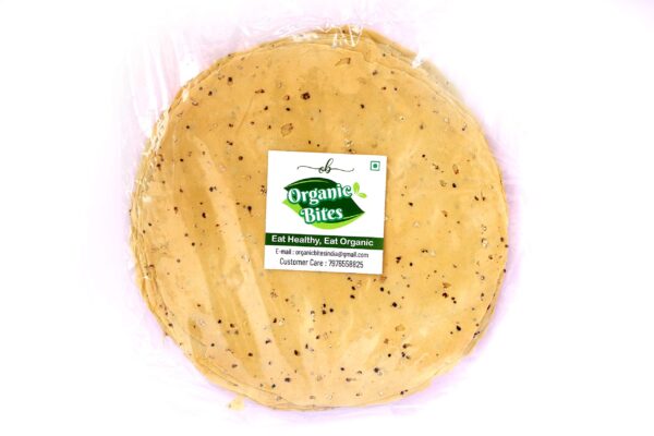 Organic Bites Moong Lasun Garlic Papad (Home Made & Jodhpuri Test) (400) - Fast Shipping to USA & Canada