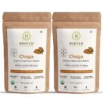 Rooted Actives Siberian Chaga Mushroom Capsules (60Gm) | Blood Sugar, Heart & Immunity | Usda Organic | 35% Beta Glucans | Certified Organic Siberian | Pack Of 2 - Fast Shipping to USA