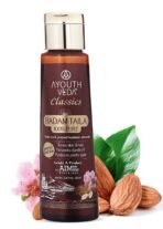 Ayouthveda Badam Taila | Pure & Natural Cold Pressed Kashmir Almond Oil | Massage Oil for Skin & Hair | Prevents Dandruff & Nourishes Hair & Scalp | Safe For Oral Use (Pack of 1, 100 ml) - Fast Shipping to USA & Canada