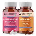 Carbamide Forte Japanese Reduced 500mg L Glutathione Tablets with Vitamin C from Amla Extract | Combo Pack for Skin Health ? 30 Veg Tablets Each (Pack of 3) - Fast Shipping to USA