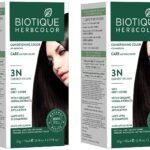 Biotique Herbcolor Conditioning Hair Colour l Ammonia Free Hair Color l 9 Organic Herbal Extracts l Natural and Healthy Shine l 50g + 110ml| Darkest Brown 3N (Pack of 2) - Fast Shipping to USA & Canada