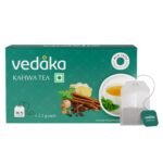 Vedaka Detoxifying Kahwa Tea | Contains Salt, Ginger, Tulsi, Cinnamon, Black Pepper, Cloves, Nutmeg, Asafoetida & Cardamom Seed | Natural Body Cleanser (36 Teabags), 130 gram - Fast Shipping to USA & Canada