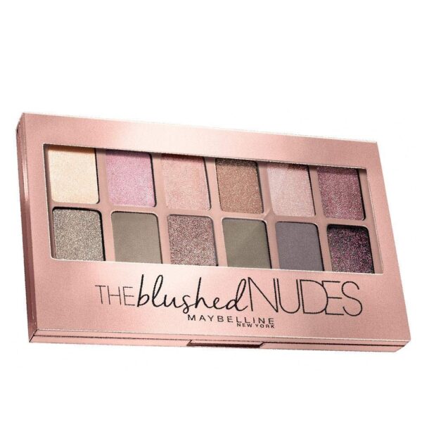 Maybelline New York Eyeshadow Palette, 12 Highly Blendable Shades, Matte and Sheen Colours, The Blushed Nudes, 9g - Fast Shipping to USA & Canada