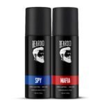 Beardo Mafia & Spy Deodorant Perfume Body Spray (120ml x 2) | Long Lasting No Gas Deo For Men | Oriental, Woody Notes - Mafia Deo | Aromatic Fresh - Spy | Christmas gift for men | Gift For Friends | Gift for Men - Fast Shipping to USA & Canada