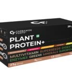 Carbamide Forte Plant Protein Powder - Plant Based Protein Powder with Multivitamin, Minerals, Superfoods, Pea Protein Powder, Digestive Enzymes | 5 Flavors Plant Protein Powder For Men - Pack Of 20 - Fast Shipping to USA
