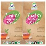 Organic Wellness Tulsi Indian Rose Tea | 25 Tea Bags, Set of 2 - Fast Shipping to USA & Canada