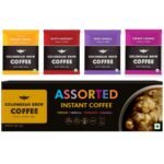 COLOMBIAN BREW COFFEE Colombian Brew Assorted Instant Coffee Powder Box |Gift Pack Box Diwali, Rakhi| 80Gm|Strong,Vanilla,Hazelnut,Caramel| - Fast Shipping to USA & Canada