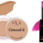 MILA Beaute Pro Matte Lipstick | Creamy Matte Lipstick | Shade - Shridevi, 4.2g Conceal It Pot Concealer For Face Makeup | Shade - (Hazelnut, 4g) - Fast Shipping to USA & Canada