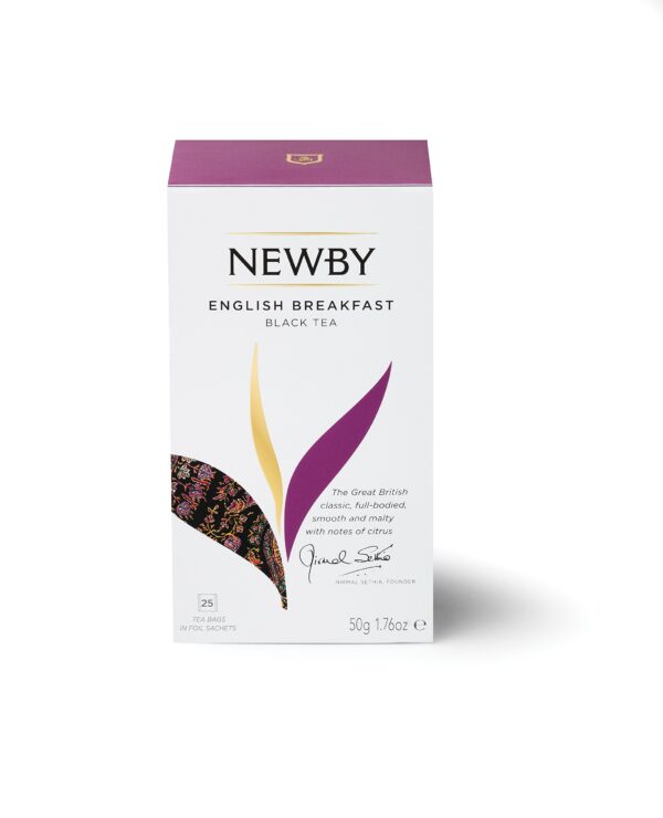 Newby English Breakfast Black Tea Bags | 25 Counts | Strong & Robust, Flavour | Brew Hot Or Iced Tea | Antioxidant Rich | 50 gm - Fast Shipping to USA & Canada