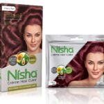 Nisha Cream Hair Color Rich Bright Long Lasting Hair Colouring For Ultra Soft Deep Shine 100% Grey Coverage Conditioning With Natural Herbs 60gm Jumbo + 40gm Sachet Pack (Cherry Red) Fast Shipping to USA & Canada