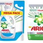 Ariel Top Load Matic Liquid Detergent 3.2 Ltr & Ariel Matic Front Load Detergent Washing Powder - 2 kg - Fast Shipping to USA & Canada