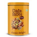 Farmley Classic Date Bites 200 gm I Dates Barfi Made with Dates, Pista, Cashews, Almonds, Honey and Pure Ghee I Dry Fruits Nuts, Healthy Snacks Sweets,Gluten Free, No Added Sugar - Fast Shipping to USA & Canada