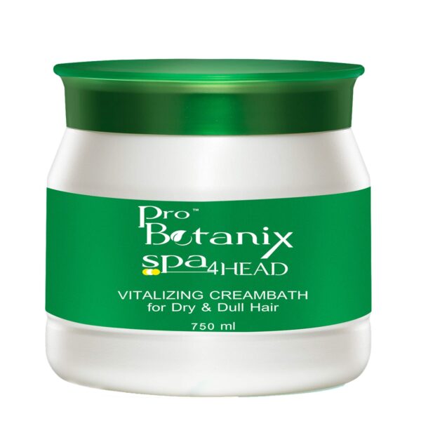 Raaga Professional Pro Botanix Spa4Head | Vitalizing and Moisturizing Creambath | Hair Spa Treatment Cream for Dry and Dull Hair, Revitalize Your Locks (750 ml) - Fast Shipping to USA & Canada