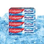 Colgate MaxFresh Toothpaste, Blue Gel Paste with Menthol for Super Fresh Breath, 600g, 150g X 4 (Peppermint Ice, Combo Pack) - Fast Shipping to USA & Canada