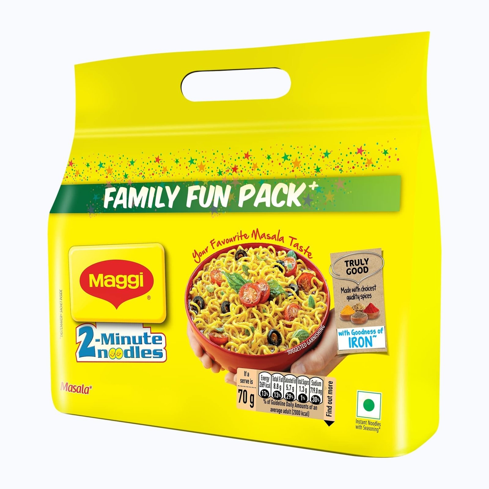 71hAp8MqgSL-1.jpg MAGGI 2-Minute Instant Noodles,Masala Noodles With Goodness Of Iron,Made With Choicest Quality Spices,Favourite Masala Taste,560 Gm,classic - Fast Shipping to USA & Canada - Image 1