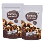 Farmley Panchmeva Dry Fruits Mix, 160g, Pack of 2 I Fit for Fasting | Healthy Snacks Mixed Nuts Contain Almonds, Cashews, Dates, Black Raisin, Green Raisin - Fast Shipping to USA & Canada