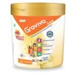 Groviva Gold Milk Protein Powder for Kids | 2-6 Years | 200g Vanilla Jar| 46 Nutrients | Growth & Digestive Nutrients | Supports Physical Growth, Brain Development, Immunity & Eye Health - Fast Shipping to USA & Canada