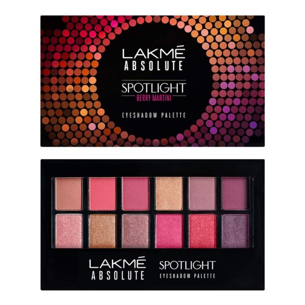 LAKME Absolute Spotlight Eye Shadow Powder Palette, Smokin Glam, 12 G, Multicolor, Velvet Finish - Fast Shipping to USA & Canada