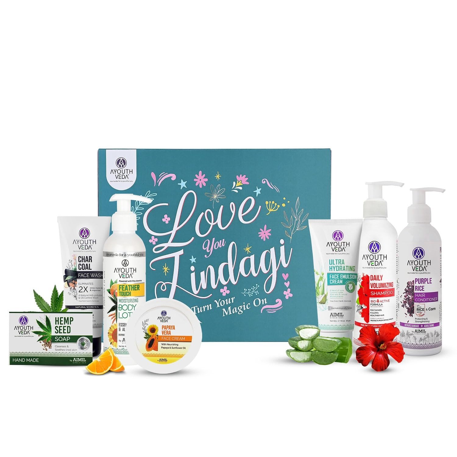 71iQAxh2hqL-1.jpg Ayouthveda New Year Gift Hamper Kit | Complete Body & Skin Care Kit | New Year Special Gift | Pack of 7 - Fast Shipping to USA & Canada - Image 1