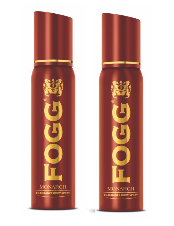 FOGG Male Monarch Premium No Gas Long-LastingFresh Liquid Fragrance Body Spray -120Ml Each (Pack 2), 240 Milliliters - Fast Shipping to USA & Canada