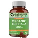 Carbamide Forte Organic Triphala Powder Tablets|100% Natural 600mg Triphala Churna Powder Organic Tablets support Healthy Digestion|Triphala Tablets for eyes,hair, liver|60 Tablets - Fast Shipping to USA