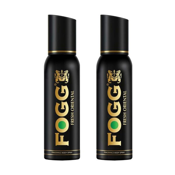 Fogg Fresh Oriental Premium No Gas Deodorant for Men, Long-Lasting Perfume Body Spray, 2 x 120ml (Pack Of 2) - Fast Shipping to USA & Canada