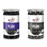 Berries And Nuts Premium Dried Blueberries Plum & Dried Black Plum Combo | Dried Blueberries Plum 250 Grams and Dried Black Plum 250 Grams | 500 Grams - Fast Shipping to USA & Canada