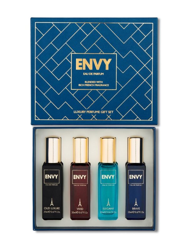 ENVY Gift Set for Men - Oud Luxure, Elegant, Vivid, Embrace - 20ML Each | Long Lasting Luxury Perfume EDP | Perfume Gift Set for Men | Perfume Set for Men Gift Pack | Perfume Gift Set - Fast Shipping to USA & Canada
