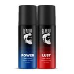 Beardo Power & Lust Perfume Body Spray (Set of 2) Get compliments with Long lasting Fougere, Aromatic Deodorant Brand | Christmas gift for men | Gift For Friends | Gift for Men - Fast Shipping to USA & Canada