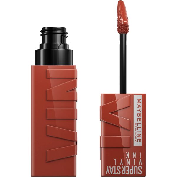 Maybelline Super Stay Vinyl Ink Longwear No-Budge Liquid High-Glossy Lipcolor Makeup, Highly Pigmented Color And Instant Shine, Extra, Red Lipstick, 0.14 Fl Oz, 1 Count - Fast Shipping to USA & Canada