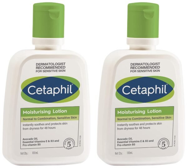 Cetaphil Moisturizing Lotion for Normal to Combination, Sensitive Skin| 100 ml| Moisturizer with Niacinamide, Panthenol| Non-greasy, Won?t Clog Pores| Dermatologist Recommended| Paraben, Sulphate Free - Fast Shipping to USA & Canada