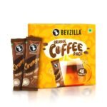 Bevzilla 48 Instant Coffee Powder Sachets (Orange) - 96 Grams| Hot & Cold Coffee| Makes 48 Cups| 100% Arabica Coffee| Strong Coffee| Easy To Carry| Best Coffee| Espresso, Latte, Cappuccino - Fast Shipping to USA & Canada