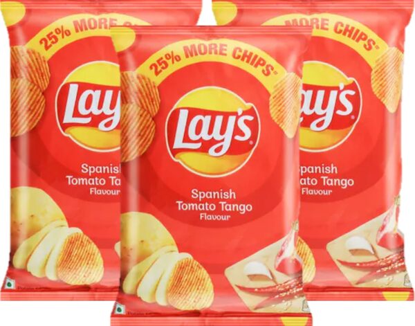 Lay's Potato Chips - Spanish Tomato Tango Flavour 52 g (Pack of 3) - Fast Shipping to USA & Canada