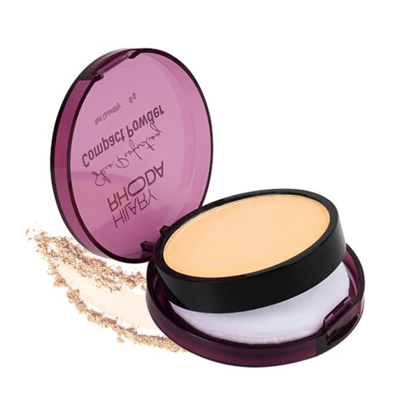 Hilary Rhoda Skin Perfecting Compact Powder | Oil Control & Matte Finish | Buildable Coverage | Blends Easily | Hides Imperfections | 6g (Light Beige | Shade 03) - Fast Shipping to USA & Canada