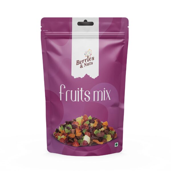 Berries And Nuts Candied Mixed Dried Fruits 200 Grams | Sun Dried Fruits - Pineapple, Apple, Papaya, Mango, Pomelo | Healthy & Tasty | 1 Pack of 200 Grams - Fast Shipping to USA & Canada