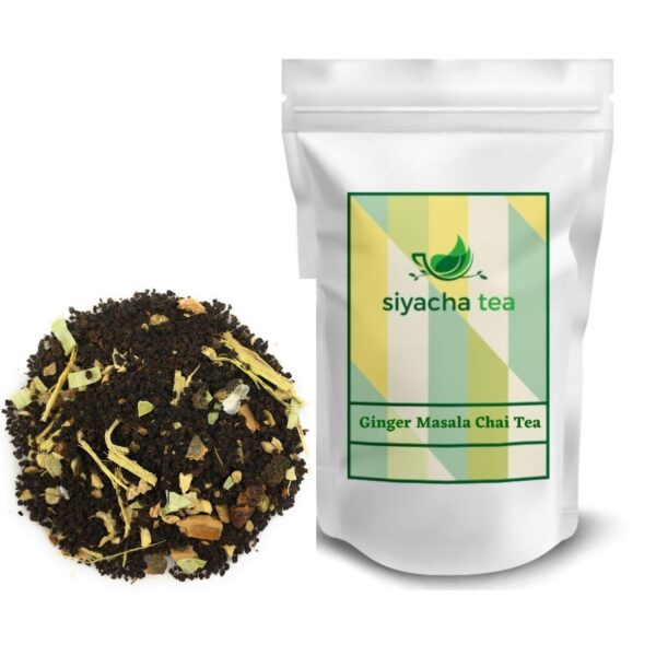 Siyacha Tea Ginger Masala Chai |Fresh Assam CTC Tea, Ginger, Cinnamon, Cardamom, Clove| 100% Natural Whole Spice Blend, No flavours |Loose Leaf Chai Patti| 1 Kg Makes 500 Cups (approx) - Fast Shipping to USA & Canada