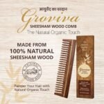 Groviva Sheesham Wood Comb 14 FC | For Hair Growth | Hair Straightening | Frizz Control | Comb for Men & Women | Oil Treated | Wide Tooth (One Size, 3) - Fast Shipping to USA & Canada