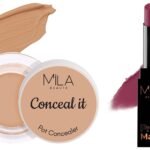 MILA Beaute Pro Matte Lipstick | Creamy Matte Lipstick | Shade - Queen, 4.2g Conceal It Pot Concealer For Face Makeup | Shade - (Hazelnut, 4g) - Fast Shipping to USA & Canada