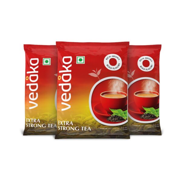 Vedaka Extra Strong Tea | 1.5 Kg | Kadak Chai | Bold & Aromatic | Pack Of 3, Each 500 g - Fast Shipping to USA & Canada