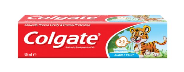 COLGATE TOOTHPASTE 50ML (2-5Y) - BUBBLE FRUIT - Fast Shipping to USA & Canada