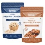 Farmley Dry Fruits Combo Almond & Cashew I 1Kg I Dry Fruits Combo Pack I Almond & Cashew I 500 gram each I Mixed Nuts I Diwali Gifts - Fast Shipping to USA & Canada