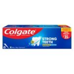 Colgate Strong Teeth Toothpaste, 300g, India's No: 1 Toothpaste Brand, Calcium-boost Tooth Paste for 2X Stronger Teeth, Whitens Teeth, Fresh Breath & Prevents cavities (Combo Pack Offer) - Fast Shipping to USA & Canada