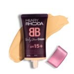 Hilary Rhoda BB Cream with SPF 15 | Infused with Wheat Germ Oil & Jojoba Seed Oil | Weightless Formula | Hides Blemishes, Dark Spots & Pigmentation - 40ml (Shell White - Shade 1) - Fast Shipping to USA & Canada