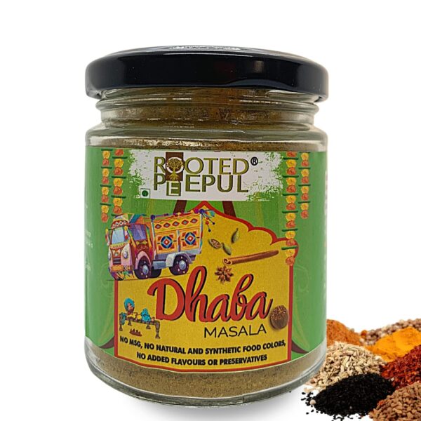 Rooted Peepul Dhaba Masala| Special Taste Enhancer for dry dishes | Made with 23 Spices (75 gm)