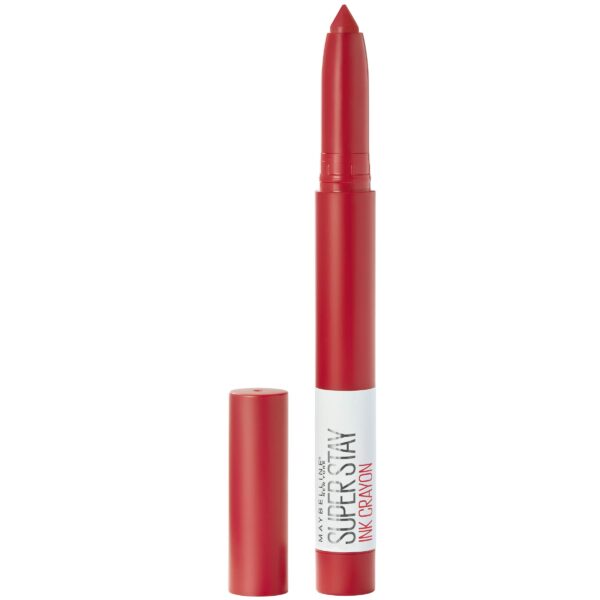 Maybelline New York Maybelline Super Stay Ink Crayon Lipstick, Precision Tip Matte Lip Crayon with Built-in Sharpener, Longwear Up To 8Hrs, Hustle In Heels, Apple Red, 0.04 oz - Fast Shipping to USA & Canada