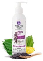 Ayouthveda Purple Rice Water & Corn Hair Conditioner | Protects & Strengthens Damaged & Frizzy Hair | With the Goodness of Betel Leaves & Guava Leaves | Adds Shine & Smoothness (Pack of 1, 200ml) - Fast Shipping to USA & Canada