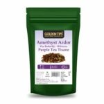 Golden Tips Healthy/ Natural and Organic Loose Leaves Purple Tea Pea Butterfly Hibiscus Amethyst Ardor Green Tea (100 Gram, 50 Cups) - Fast Shipping to USA & Canada