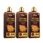 WOW Skin Science Ubtan Body Wash|Tan Removal And Glowing Skin|With Chickpea Flour, Almond, Safron & Turmeric Extract|250 Ml|Pack of 3 - Fast Shipping to USA & Canada